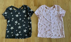 2 Girls size 7 short sleeve blouse casual shirts , Justice - Picture 1 of 6