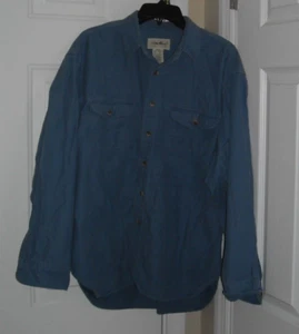 Eddie Bower, Blue Long Sleeve Button Down Shirt Men's XL 100% Cotton - Picture 1 of 4