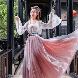 Mujeres Hanfu Mujer Estilo Chino Hadas Adolescentes Niña Disfraz Juegos con disfraces de colección Fiesta - Imagen 1 de 9