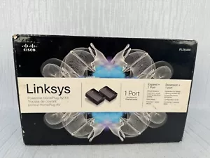 Linksys Powerline Homeplug AV 1 Port Fast Ethernet Kit PLEK400 New - Picture 1 of 6