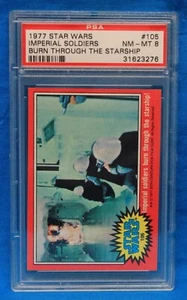 1977 TOPPS STAR WARS # 105 Imperial Soldiers Burn Through PSA 8 NM-MT # 31623276 - Picture 1 of 2