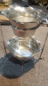 Vintage IFS England Butter Melter Stand Silverplate - Picture 1 of 7