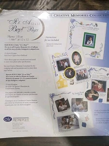 Creative Memories It’s A Boy RCM-12 Baby 5 Sheets 10 Pages White & Blue - Picture 1 of 9