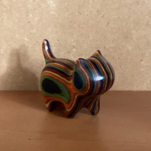 Holz Katze Figur Mini Schreibtisch Deko Handarbeit Skulptur Geschenke für Katzenliebhaber - Bild 1 von 8