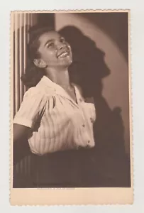 Beautiful Girl Attractive Young Woman Pretty Female Snadows Vintage Old Photo - Picture 1 of 7