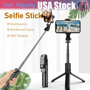 Trépied caméra téléphone bâton selfie poratable rotation 360° pour voyage en direct - Photo 1 sur 14