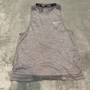 Nike Running Women’s Athletic Tank Tops with Mesh Panels Heather Gray Small
