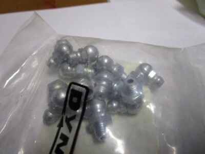 1/4 дюйма - 28 90° стальной желтый трехвалентный цинковый Т-образный смазочный фитинг с проверкой мяча QTY 10 - Изображение 1 из 3