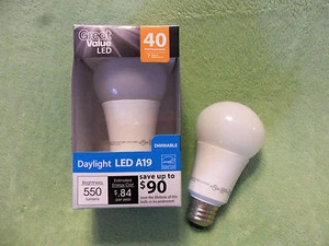 Great Value 40W Dimmable LED Daylight Light Bulb - 22 Yr. Life - Qty. Discount - Picture 1 of 8