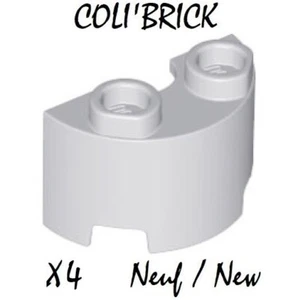 Lego 68013 - 4x Cylinder Half 1x2x1 - Gris / Light Bluish Gray - NEUF NEW - Imagen 1 de 1
