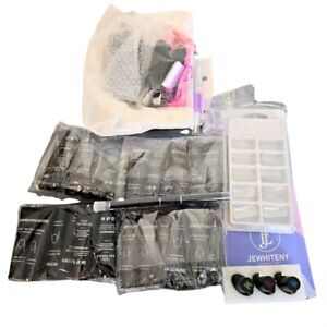 Jewhiteny 28pcs Poly Nail Extension Gel Kit W/ LED Lamp. All In One Kit.