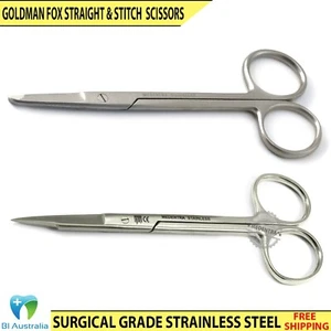 Tijeras dentales rectas Goldman Fox y sutura puntada Spencer tijeras nuevas X2 - Imagen 1 de 1