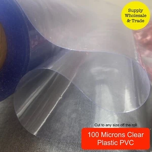 CLEAR PVC TABLECLOTH VINYL OILCLOTH OUTDOOR GARDEN PICNIC TABLE PROTECTOR 54” - Picture 1 of 1