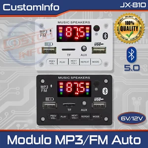 Modulo MP3 Bluetooth 5.0 Auto 6-12V USB TF FM Display 1.3" Vivavoce Telecomando - Foto 1 di 8