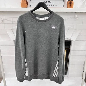Rare! Adidas SAMPLE Patch Logo Front Three Stripes on Sides Body Sweater - Picture 1 of 8