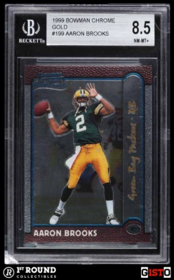 Aaron Brooks RC BGS 8.5: 1999 Bowman Chrome Gold Rookie Card Gisto #199 - Image 1 of 4