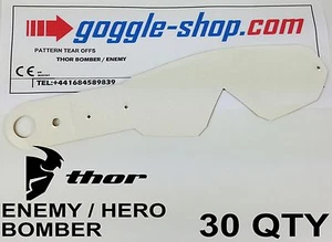 30 Quantité Goggle-Shop Motocross Tear Offs Pour Thor Enemy / Héros / Bombardier - Picture 1 of 1