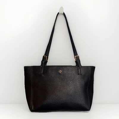 "Cartera de viaje TORI BURCH CUERO NEGRO triple compartimento 14""x12""" Foto 1 de 4