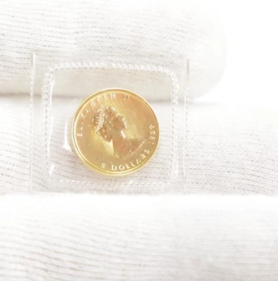 1989 Canadá 1/10th Mapleleaf .9999 ouro lacrado em plástico original - Imagem 1 de 2