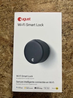 August Home AUG-SL05-M01-G01 WiFi Smart Lock, Matte Black - Image 1 of 4