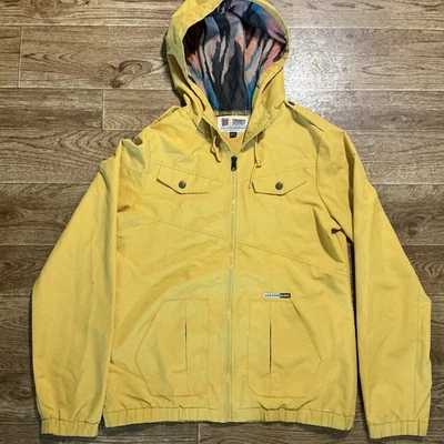 Volcom Women’s Hooded Yellow Military Jacket Size M/12 - Image 1 of 4