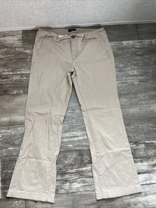 "Pantalones elásticos American Eagle para mujer talla 12 cortos tostados/beige 35"" de largo" - Imagen 1 de 7