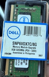 DELL SNP6VDX7C/8G, 8GB DDR4 SDRAM Memory Module NEW Sealed - Picture 1 of 2