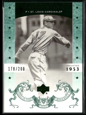 2005 Upper Deck Hall Of Fame DIZZY DEAN /200 Green SP #17 CARDINALS N207 - Image 1 of 3