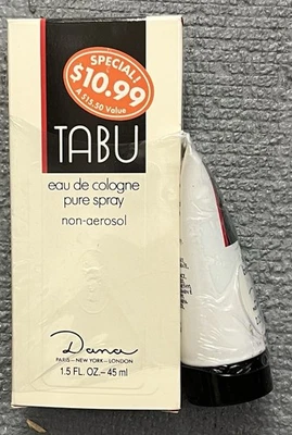 Tabu by Dana 1.5 OZ eau de parfum spray puro + loción corporal sedosa 2.25 OZ de colección años 90 Foto 1 de 3