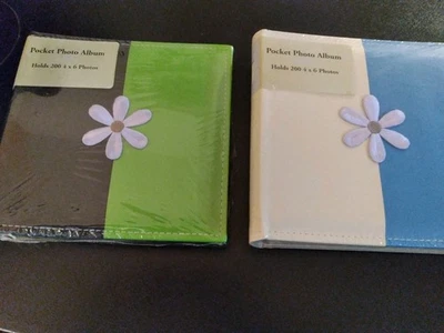 FAUX LEATHER SLIP-IN PHOTO ALBUM, HOLDS 200 4"X6" PHOTOS WITH MEMO SPACE - Image 1 of 3