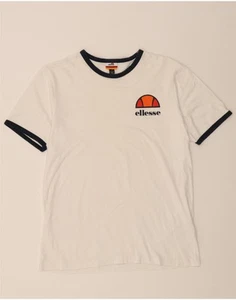 ELLESSE Mens Graphic T-Shirt Top Large White Cotton DH18 - Picture 1 of 4