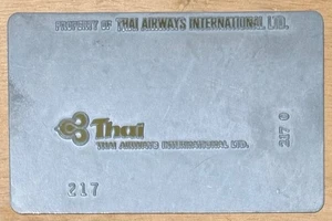 Vintage Thai Airways Airline Ticket Validation Plate - Picture 1 of 2