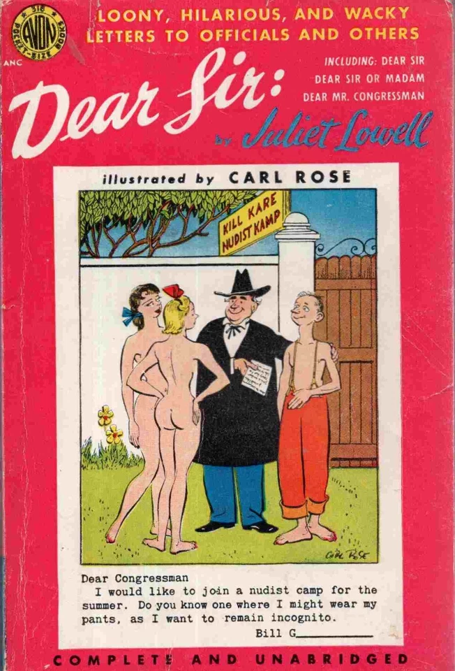Dear Sir by Juliet Lowell Vintage Sleaze Humur GGA Pulp Paperback 1951 Good Foto 1 de 1