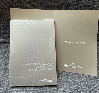 Jaeger Lecoultre Reverso Duetto Classique Instructions Year 04/2010 With G Paper - Image 1 of 4