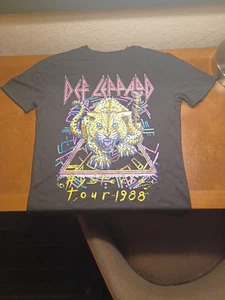 Def Leppard: "Tour 1988" T-Shirt, Size Boys 14XL Color Black, NWT - Picture 1 of 5