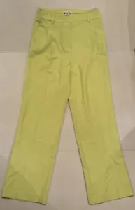 Designer Christian Lacroix Women’s Trousers Pants Slacks, Yellow Chartreuse US6 - Picture 1 of 7