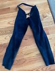 Suede Chaps Adult Small Blue Schooling Zip Full English/West Horseback Riding