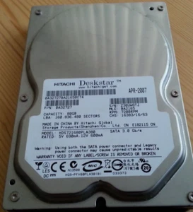 HDS721680PLA380 / 0A32727 HITACHI BA2165 16383/16/63 80GB SATA Hard Disk Drive - Picture 1 of 2