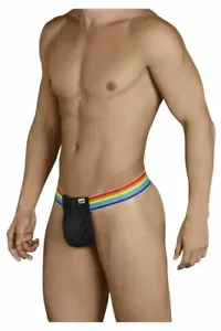 CandyMan Mens Underwear Thongs For Men Microfiber Very Smooth Black 99374 2 - Foto 1 di 5