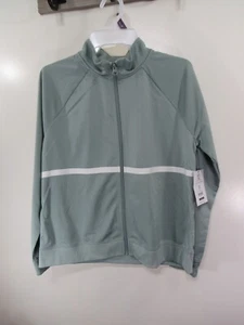 New Athletic Works Full Zip Top Size XXL 18  Girls Green Long Sleeve - Picture 1 of 5
