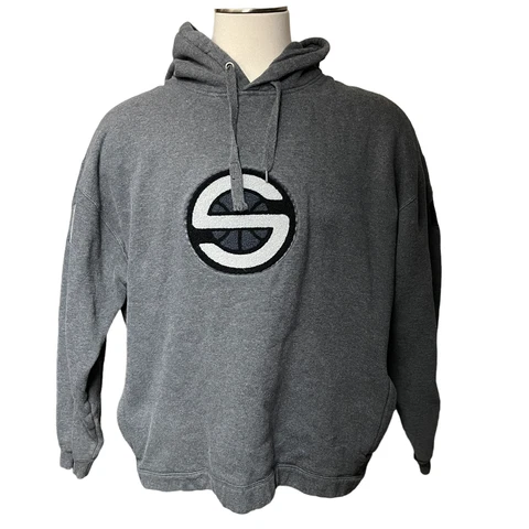 Seattle Supersonics Hoodie Mens XL Gray Sweatshirt Hood Majestic Basketball NBA Cover
