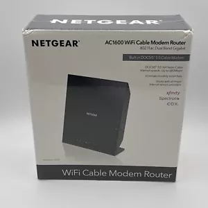 NETGEAR AC1600 Wifi Cable Modem Router C6250 - Black (C6250-100NAS) - Picture 1 of 8