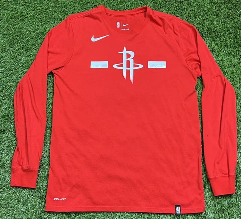 The Nike Tee Dri-Fit Houston Rockets NBA LS Shooting Shirt Men's L Team Issued Cover