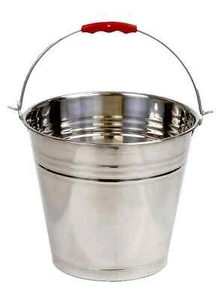 12LTR STAINLESS STEEL BUCKET WITH HANDLE HEAVY DUTY QUALITY 12L MARINE PAIL - Picture 1 of 5