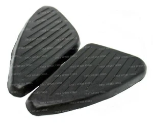 BSA Fuel Gas Tank Knee Pads For Bsa Norton Triumph Singles & Twins Early Black - Picture 1 of 6