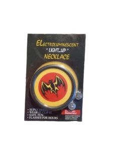 Lot Of 5 Light Up Color Changing Flashing Bat Disk Necklace Clip On Disk Include - Picture 1 of 9