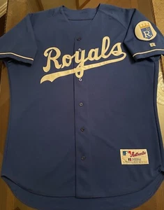 Rare Vintage Kansas City KC Royals Authentic On-Field Russell Blue Jersey 48/XL - Picture 1 of 7