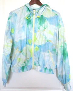 GUESS Women's Windbreaker Abstract Flowers Carlie Size Medium NWT - Picture 1 of 7