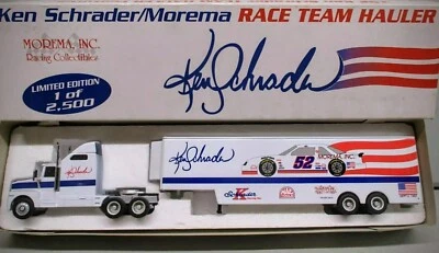 KEN SCHRADER #52 MOREMA INC RCI 1/64 SCALE 1993 RACE TEAM HAULER  1/2500 W/ Box - Image 1 of 4