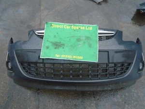 VAUXHALL CORSA D FACELIFT 11 TO 14 GREY Z190 FRONT BUMPER COLLECT LE671EU LEICS - Picture 1 of 7